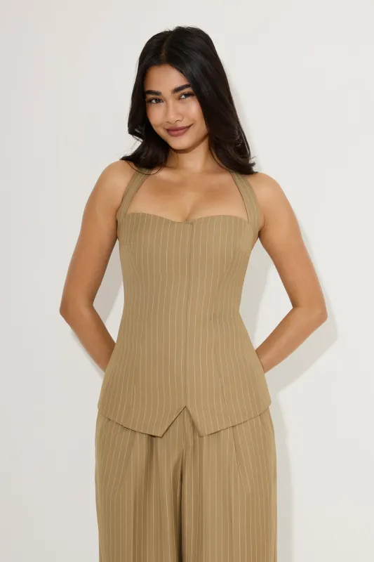 Pinstripe Halter Top made by Odd Muse