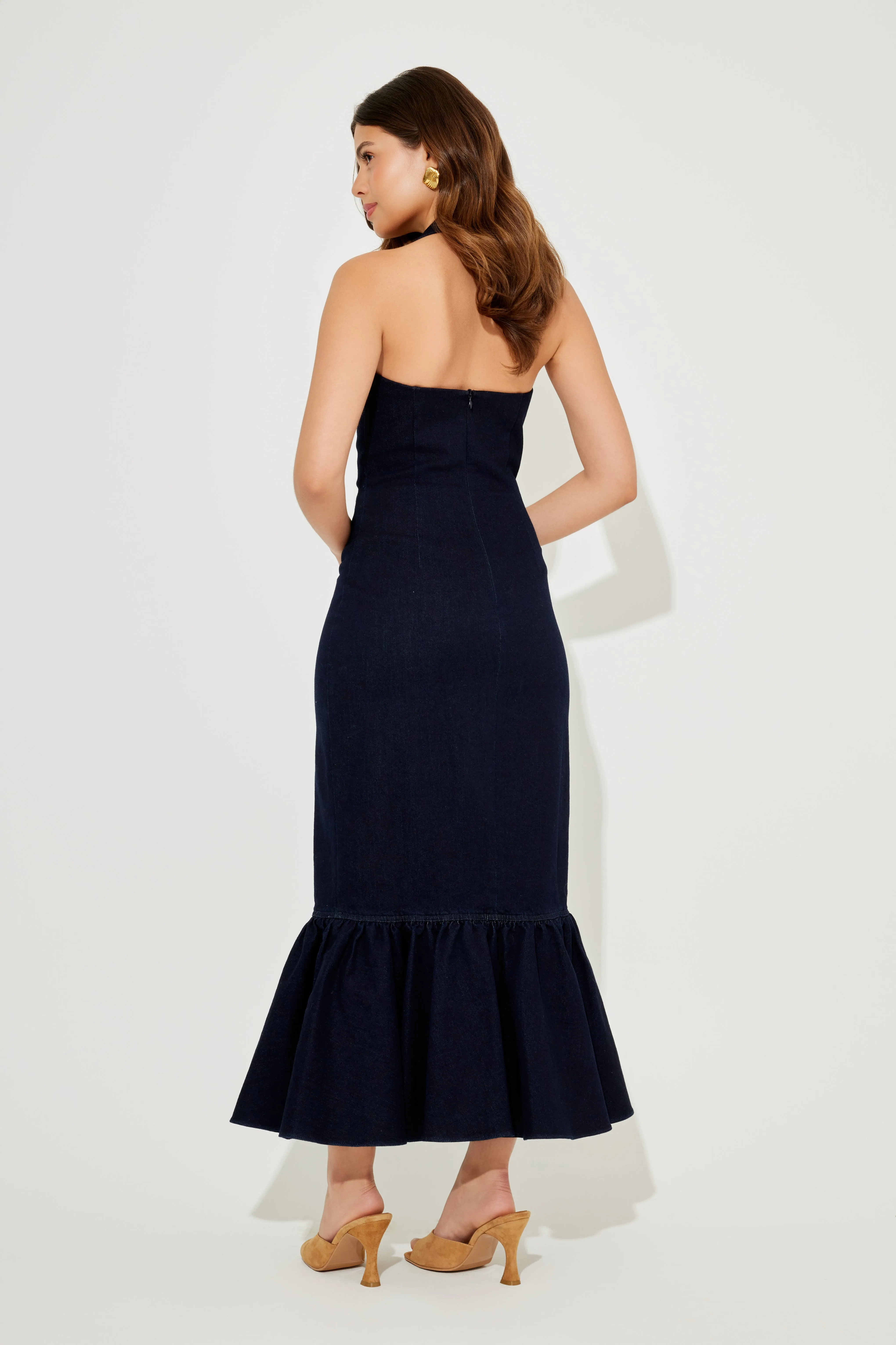 Peplum Hem Midi Dress sold by Odd Muse product image thumbnail 3