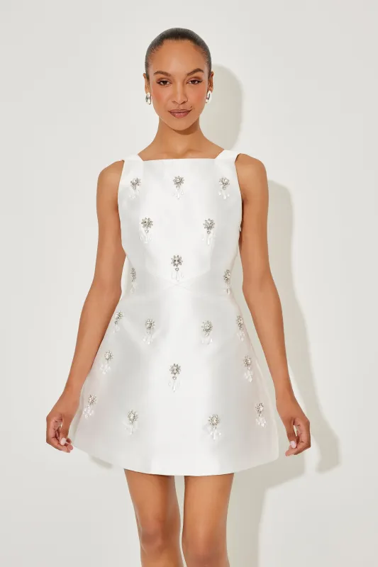 V-Back Satin Crystal Mini Dress made by Odd Muse