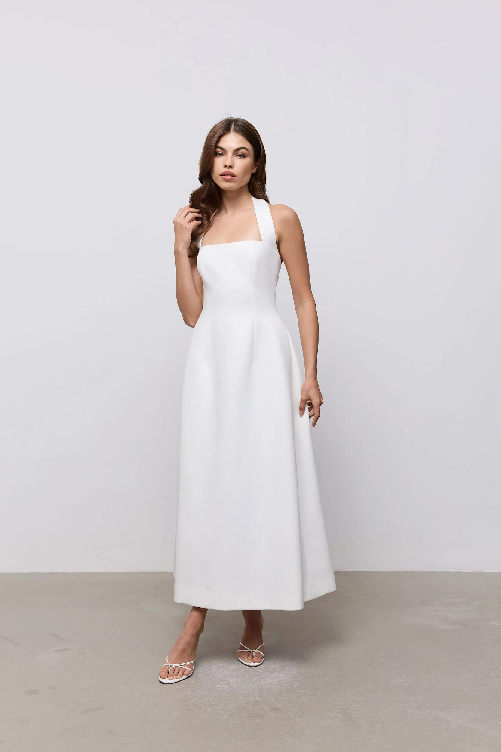 Cotton Mix Halter Midi Dress sold by Odd Muse product image thumbnail 3