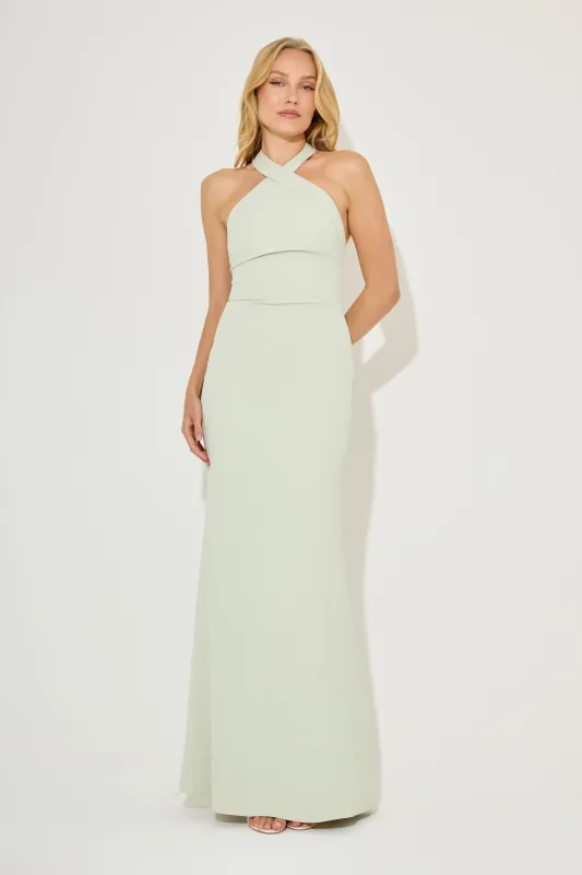 Cross Halter Neck Maxi Dress made by Odd Muse