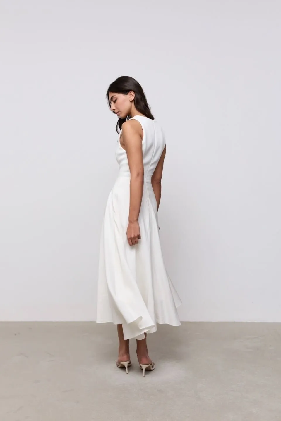 Linen Mix Midi Dress sold by Odd Muse product image thumbnail 4