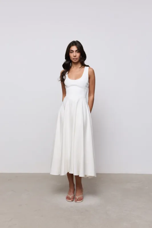 Linen Mix Midi Dress made by Odd Muse