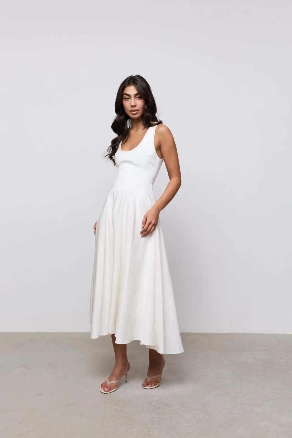 Linen Mix Midi Dress sold by Odd Muse product image thumbnail 3