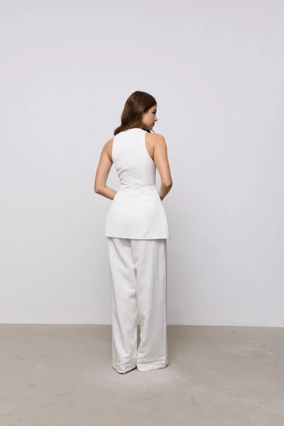 Linen Mix Wide Leg Trousers sold by Odd Muse product image thumbnail 4