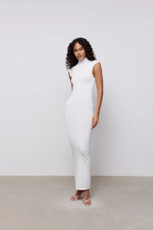 Sheer High Neck Maxi Dress made by Odd Muse