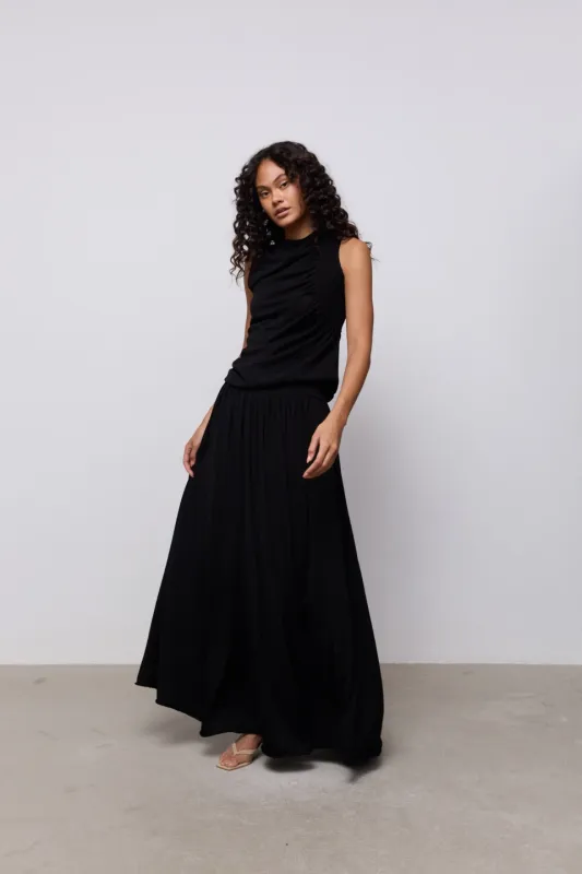 Sheer Knitted Maxi Skirt made by Odd Muse