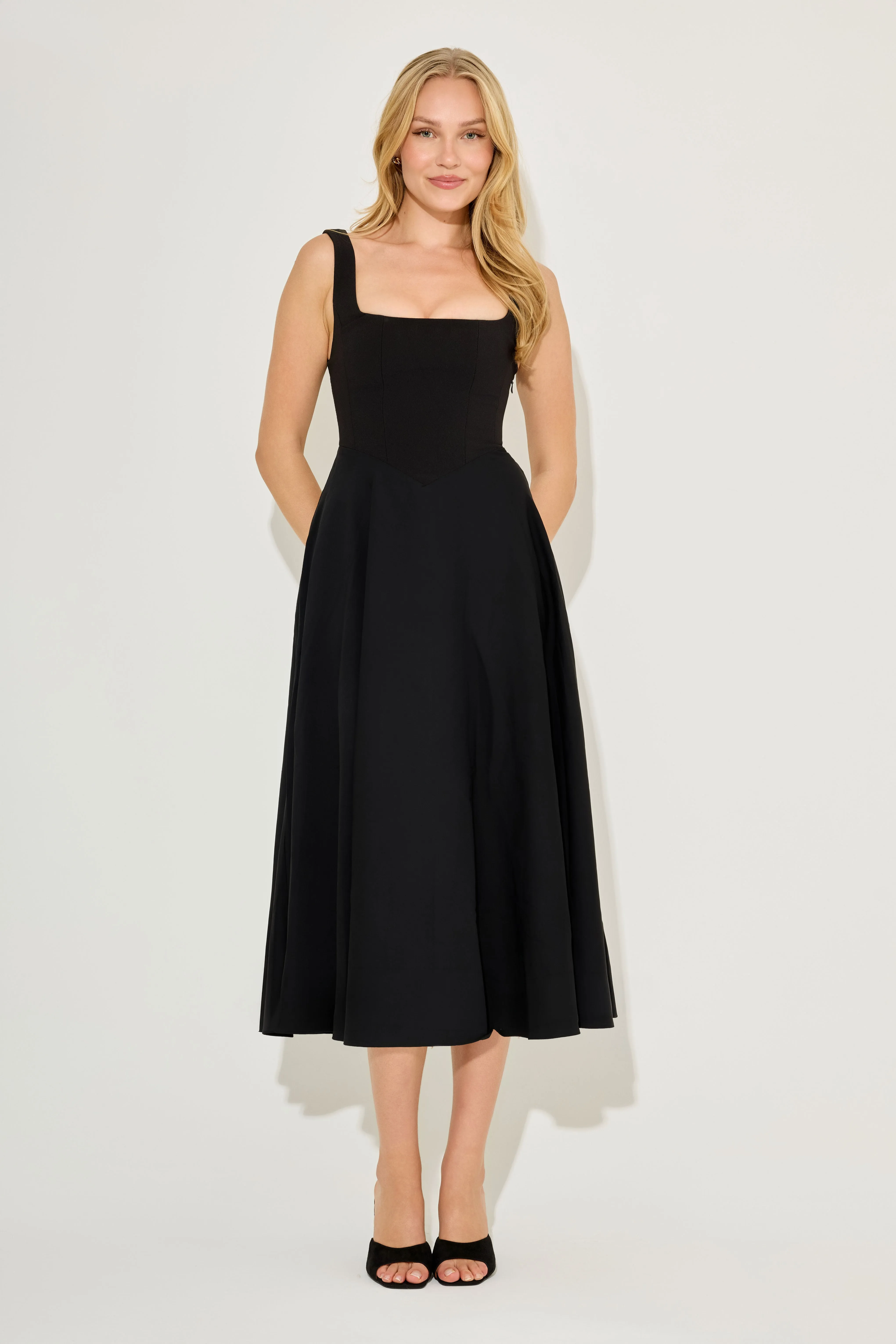 Square Neck Midi Dress sold by Odd Muse