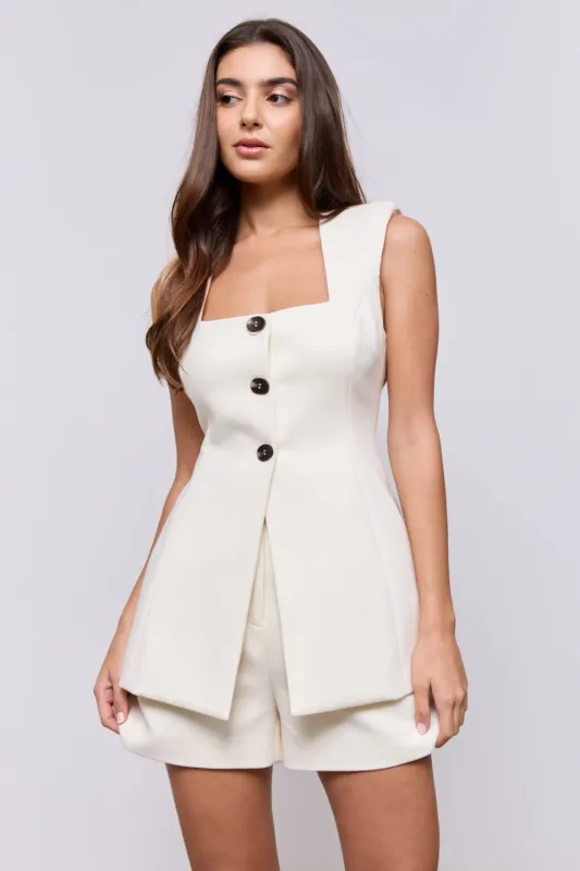 Cotton Mix Waistcoat made by Odd Muse