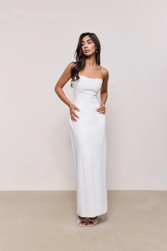 Cotton Mix Strapless Maxi Dress made by Odd Muse