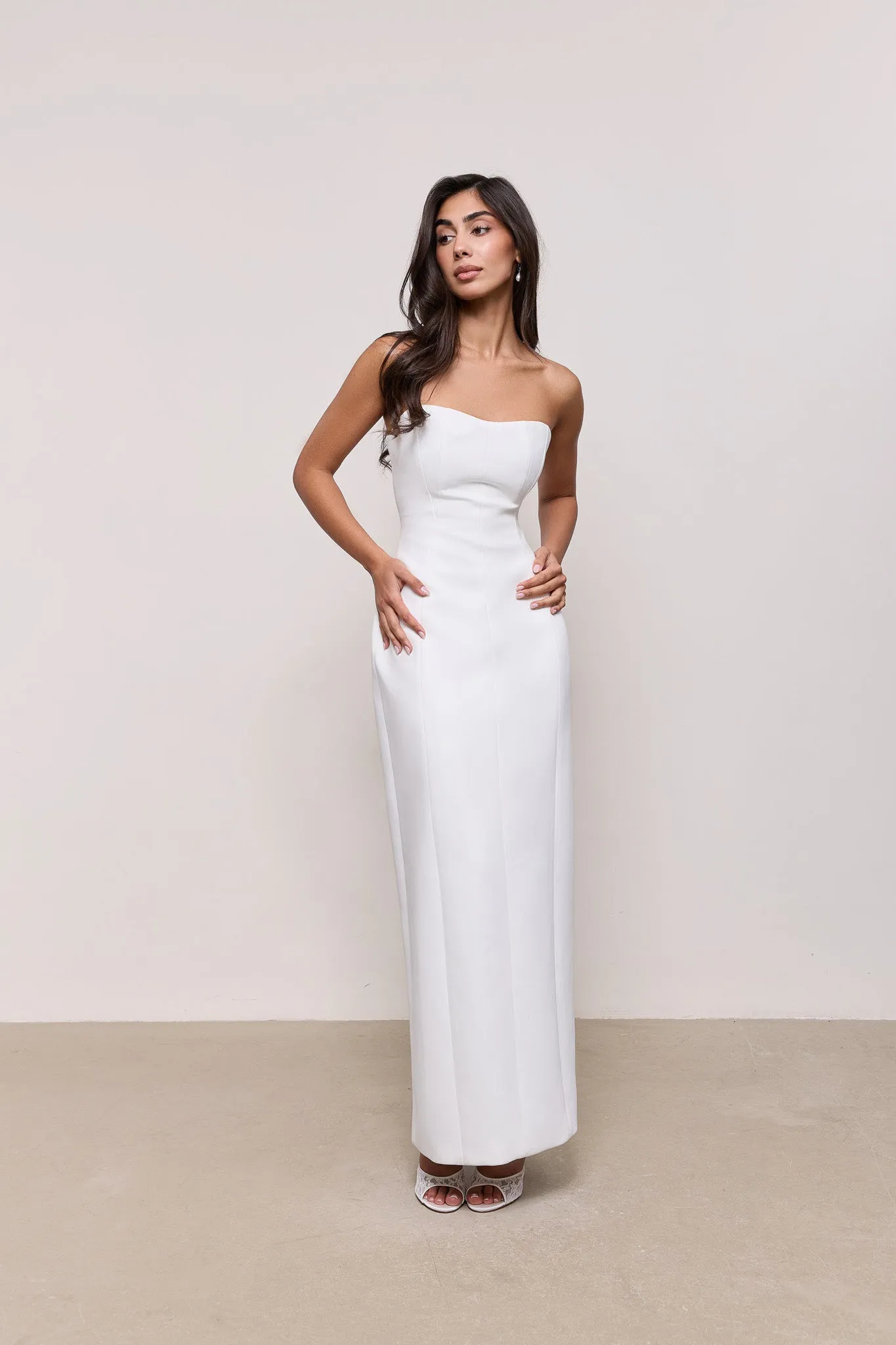 Cotton Mix Strapless Maxi Dress sold by Odd Muse