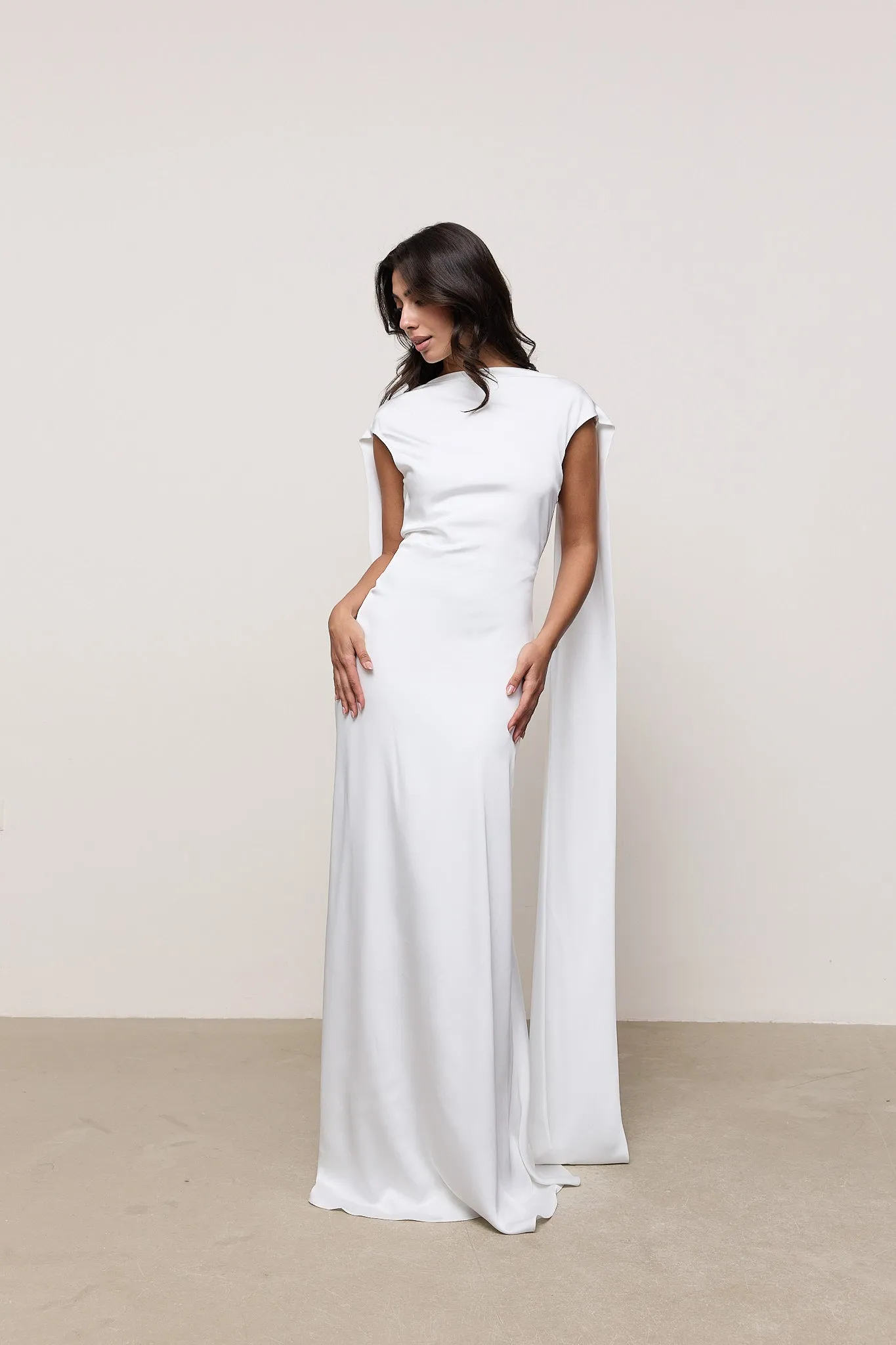 Satin Drape Maxi Dress sold by Odd Muse