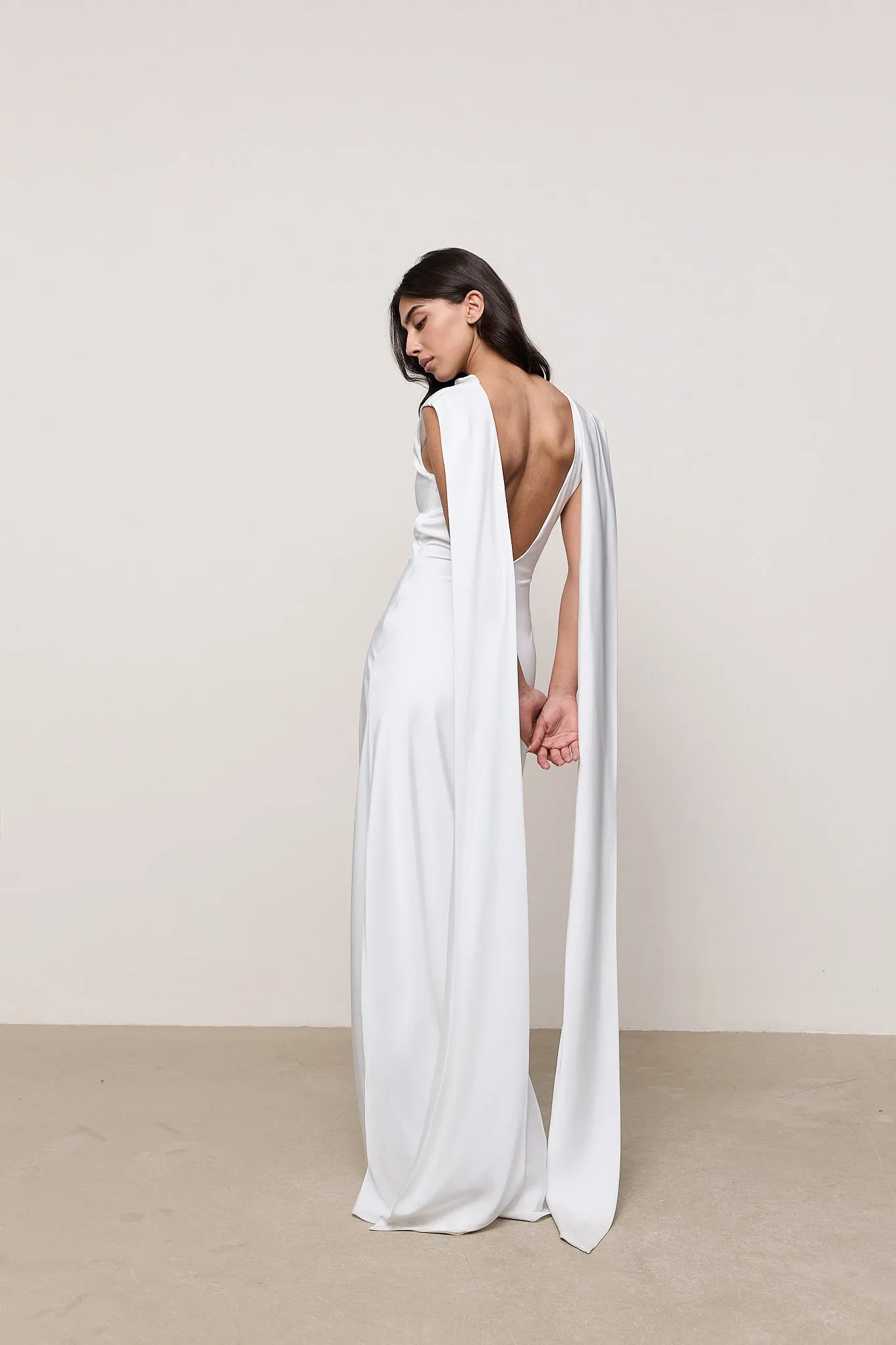 Satin Drape Maxi Dress sold by Odd Muse product image thumbnail 4