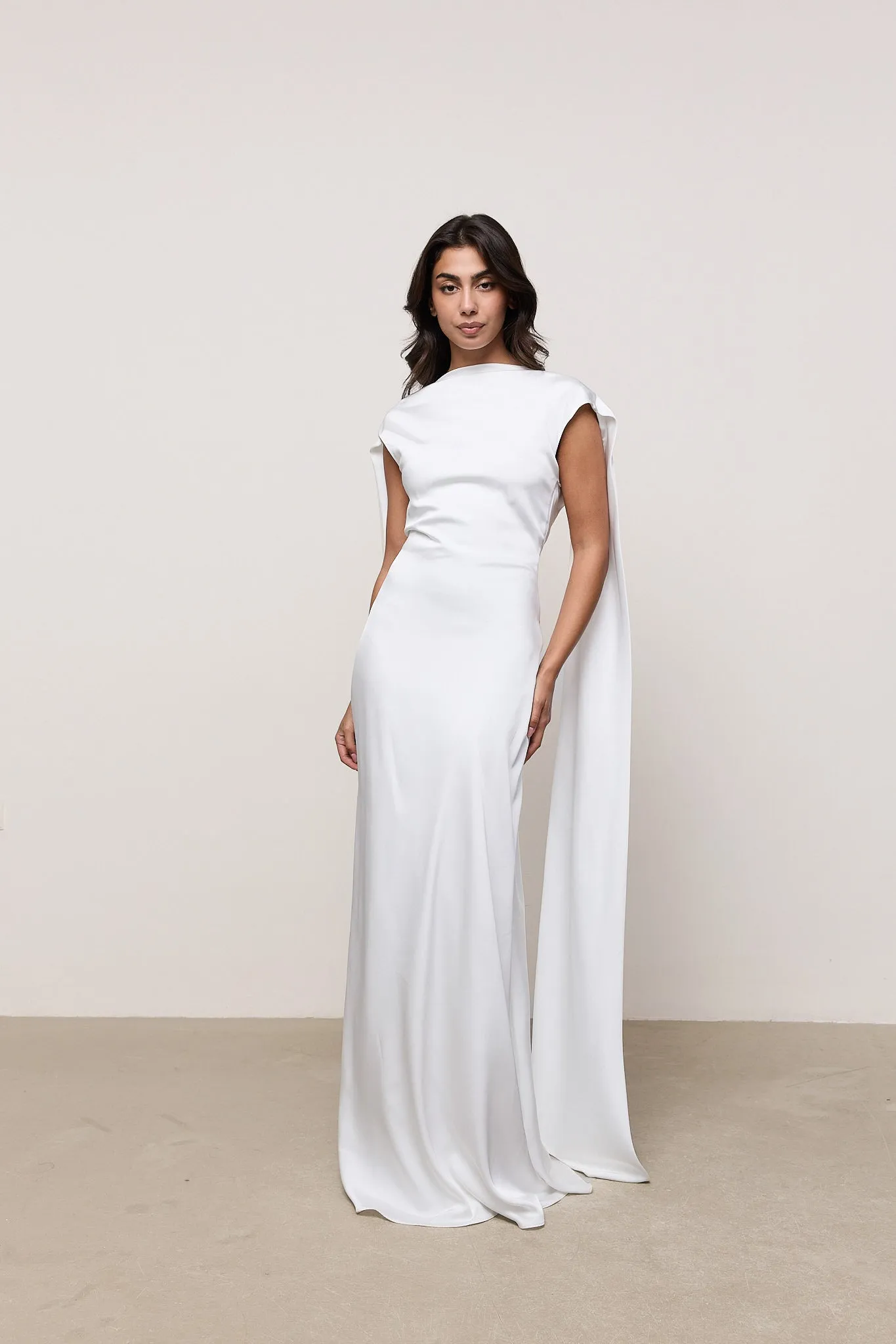 Satin Drape Maxi Dress sold by Odd Muse product image thumbnail 5