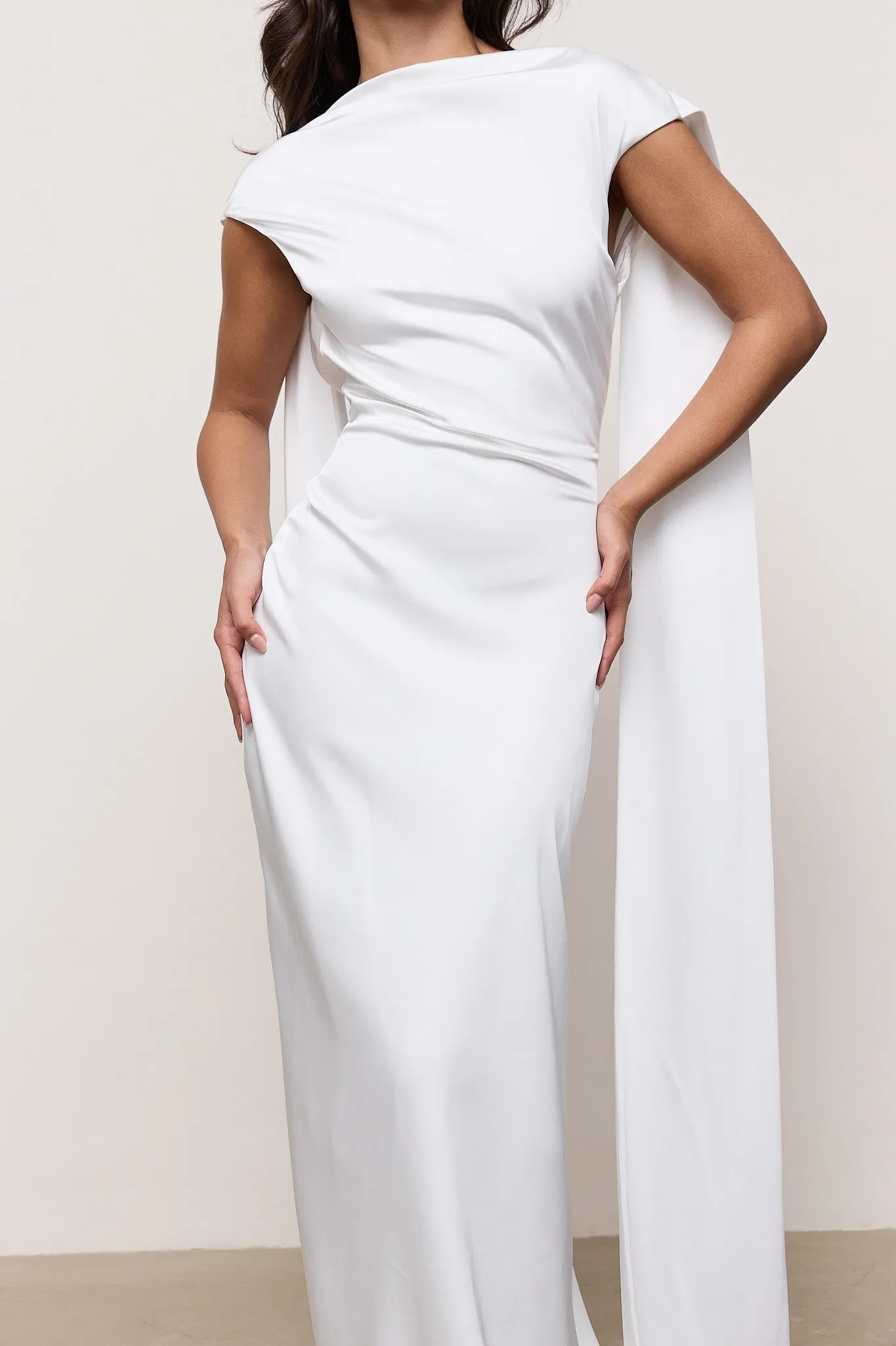 Satin Drape Maxi Dress sold by Odd Muse product image thumbnail 3