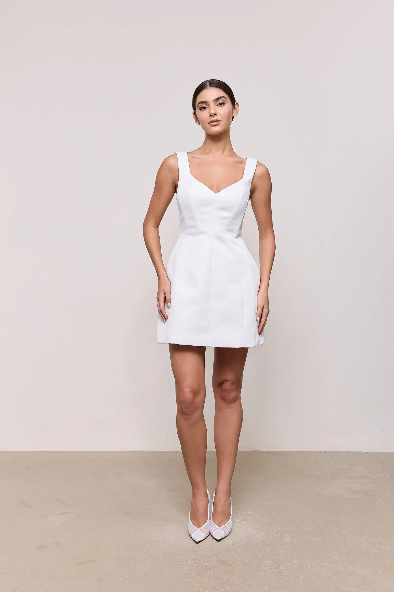 Satin Structured Mini Dress sold by Odd Muse