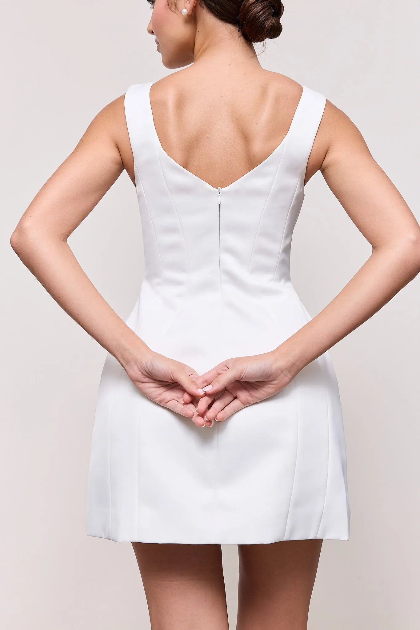 Satin Structured Mini Dress sold by Odd Muse product image thumbnail 3