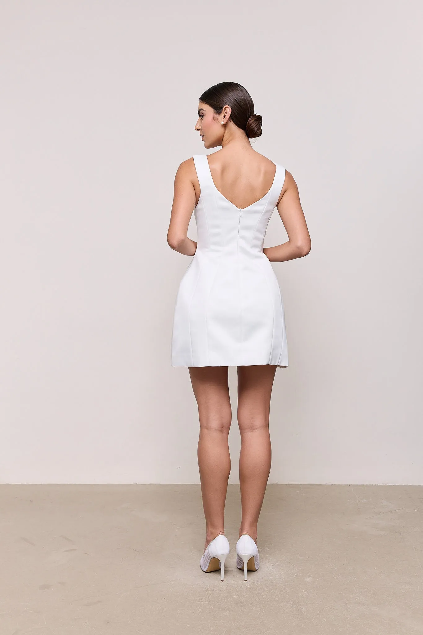 Satin Structured Mini Dress sold by Odd Muse product image thumbnail 5