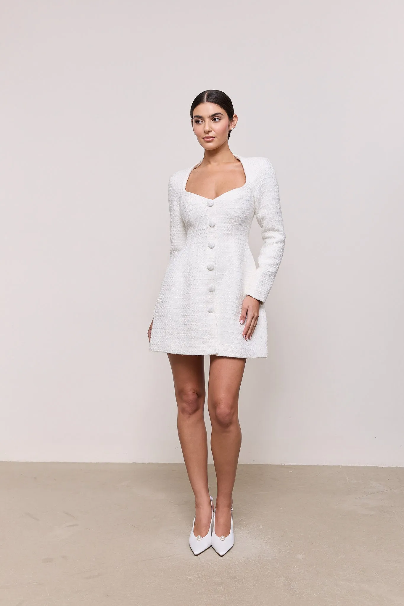 Bouclé Button Mini Dress sold by Odd Muse product image thumbnail 3