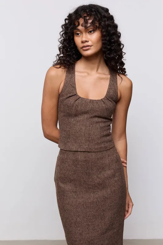 Cotton Mix Tweed Top made by Odd Muse