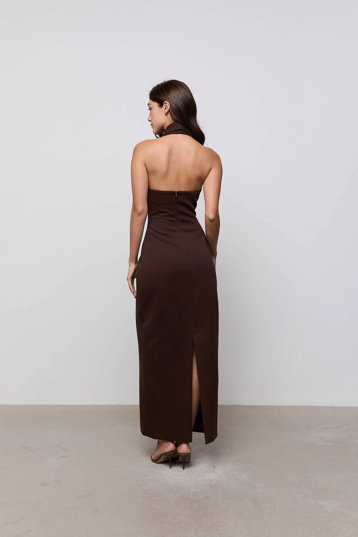 Cotton Mix Zip Collar Midi Dress sold by Odd Muse product image thumbnail 4
