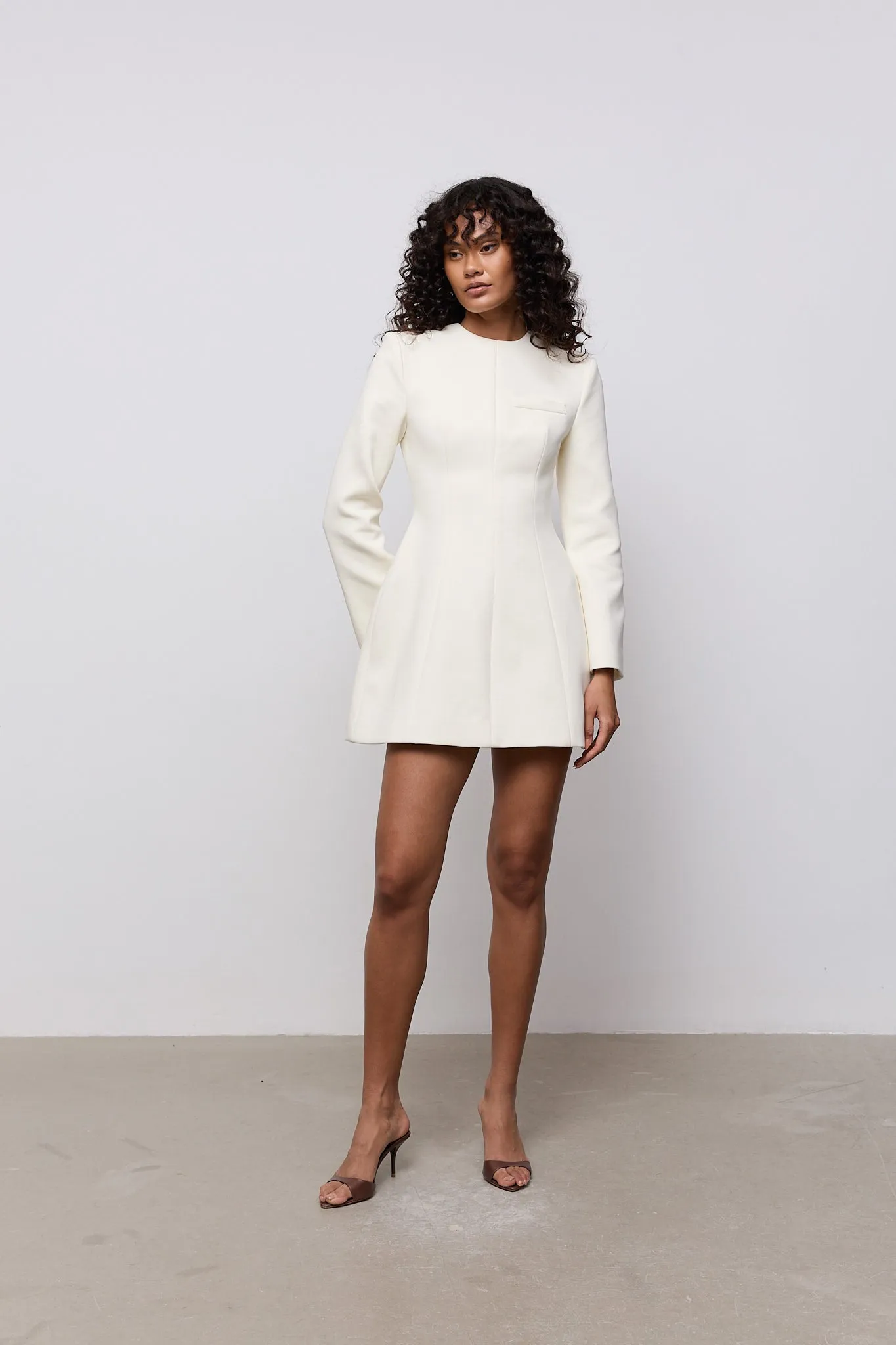 Cotton Mix Long Sleeve Mini Dress sold by Odd Muse product image thumbnail 2