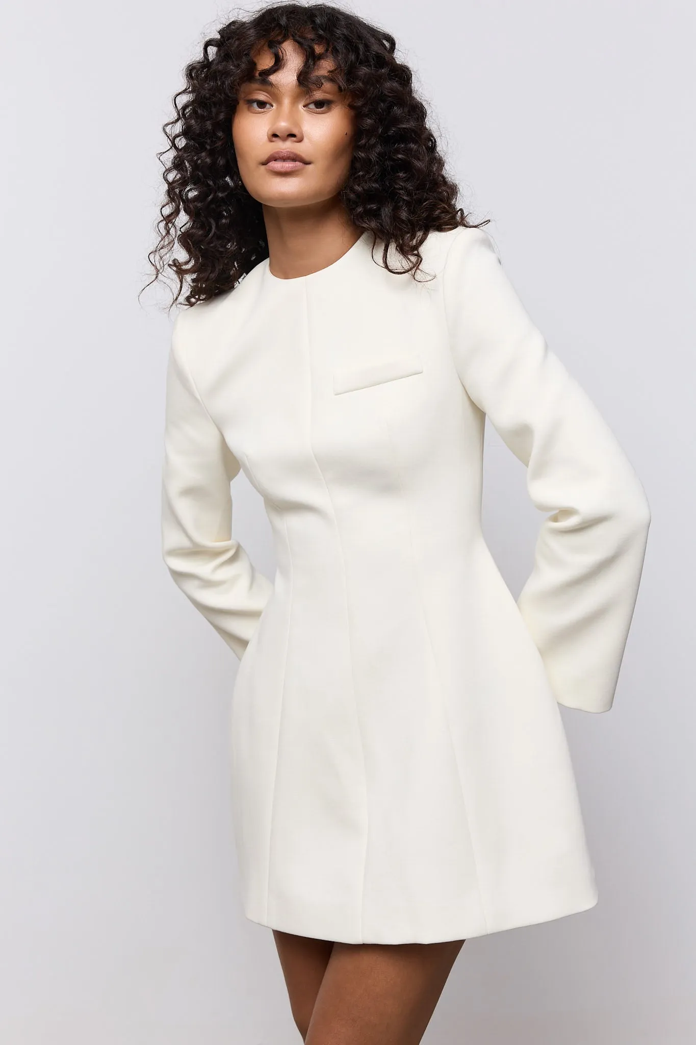 Cotton Mix Long Sleeve Mini Dress sold by Odd Muse