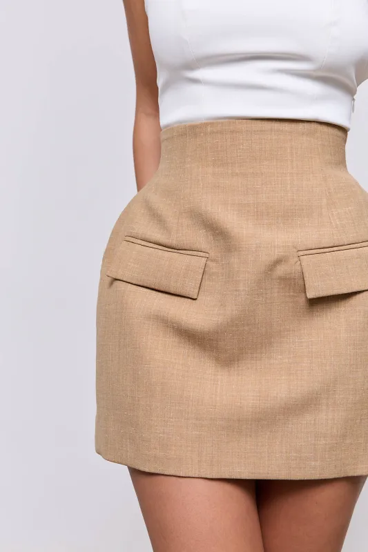 Checked Wool Mix Mini Skirt made by Odd Muse