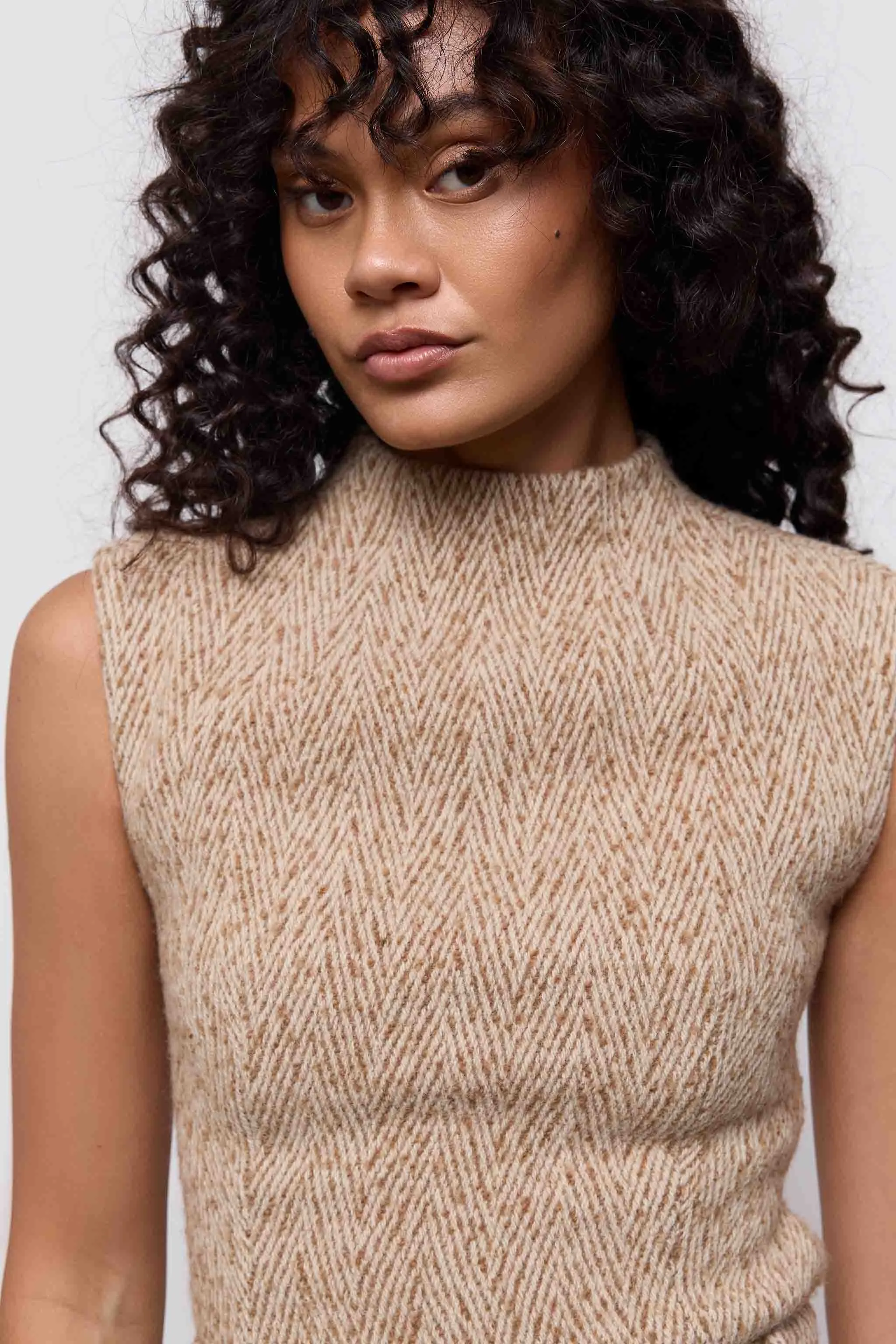 Wool Mix Tweed Sleeveless Top sold by Odd Muse product image thumbnail 2