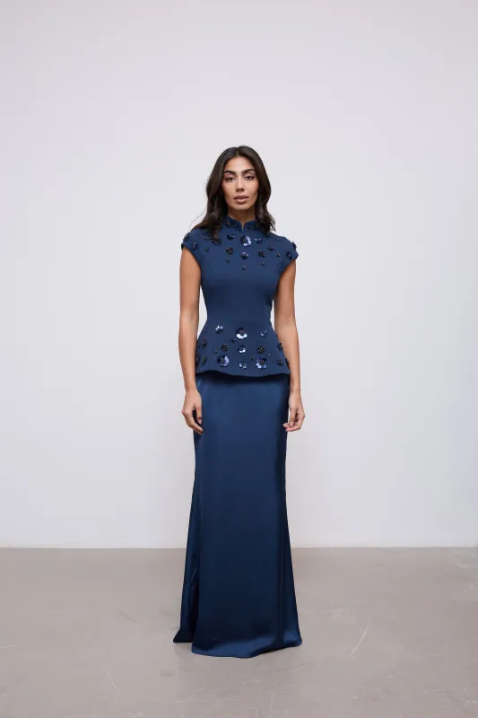 Embellished Appliqué Gown made by Odd Muse