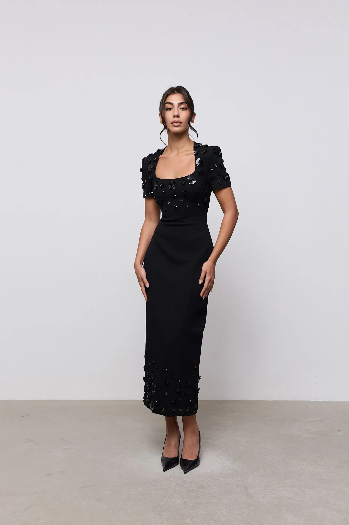 Embellished Appliqué Midi Dress sold by Odd Muse