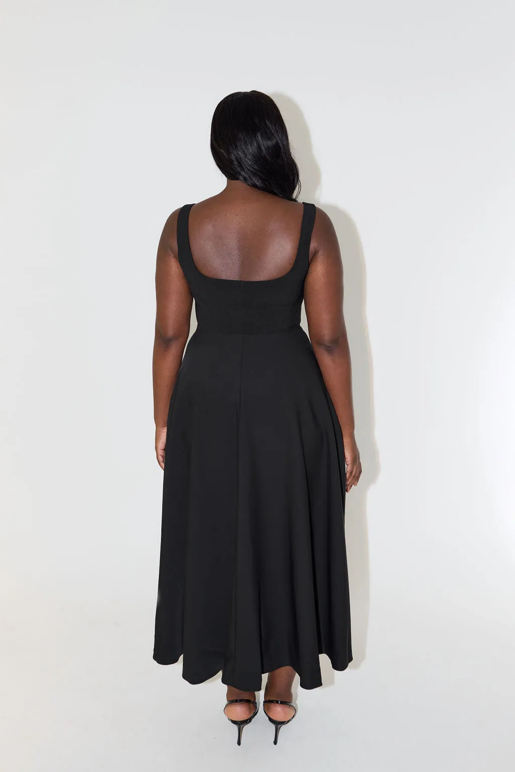 knee length dresses for ladies Hire Odd Muse Ultimate Muse High Square Neck Dress Black Size 8, 10,12   lonedresshire