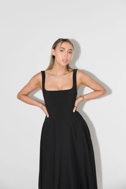 the ultimate muse high waist square neck midi dress Odd Muse | Square Neck Midi Dress