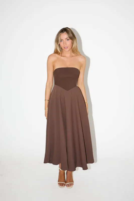 The Ultimate Muse Strapless Midi Dress sold by Odd Muse
