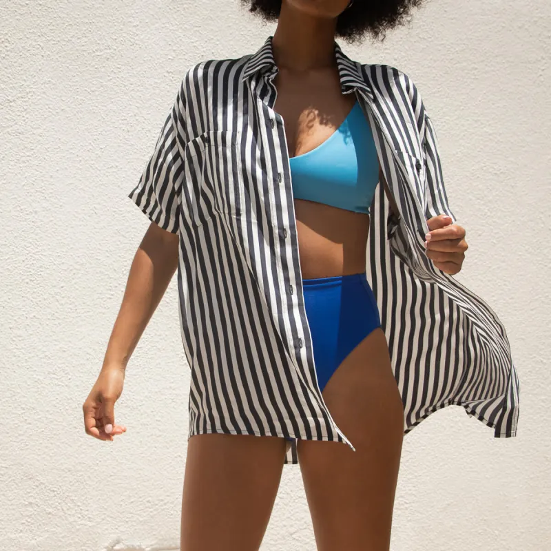 Day Trip Button Down - Sprint Stripe sold by Left on Friday
