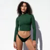 Rays Long Sleeve Mockneck Top - Palm sold by Left on Friday