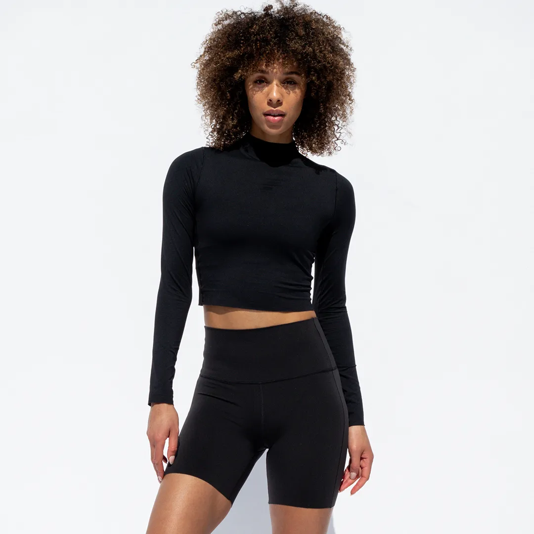 Rays Long Sleeve Mockneck Top - Jet sold by Left on Friday