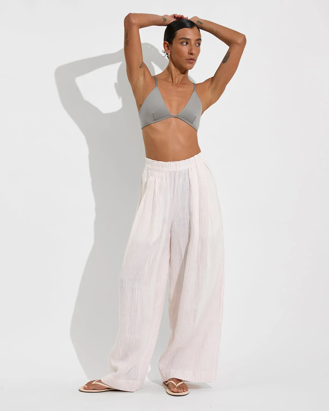 Coastal Pant - Bungalow Stripe: Delight / Coconut sold by Left on Friday