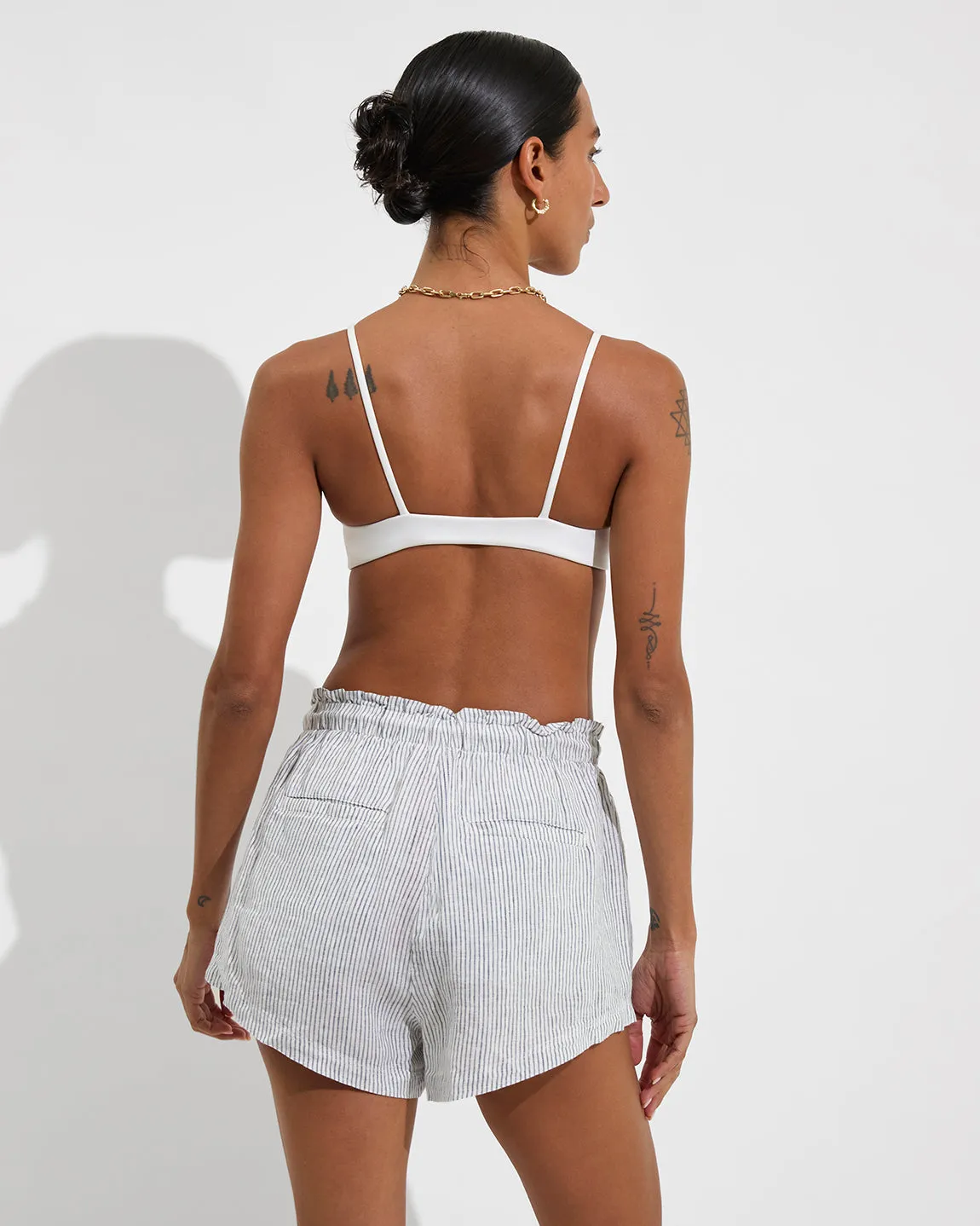 Getaway Short - Coastal Stripe: Varsity / Coconut sold by Left on Friday product image thumbnail 2