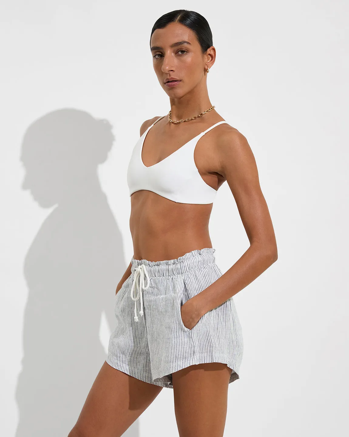 Getaway Short - Coastal Stripe: Varsity / Coconut sold by Left on Friday product image thumbnail 3