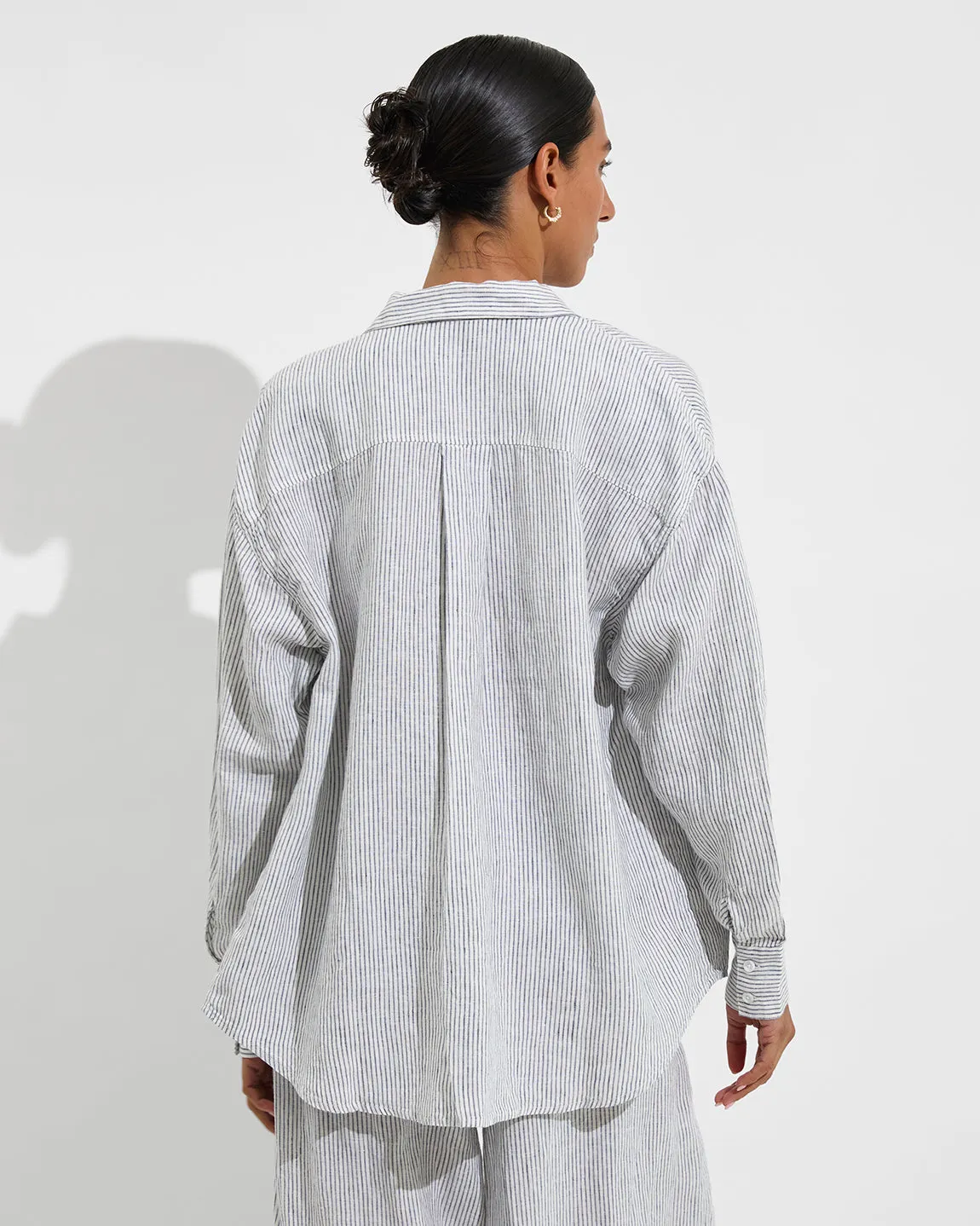 Getaway Button Down - Coastal Stripe: Varsity / Coconut sold by Left on Friday product image thumbnail 2