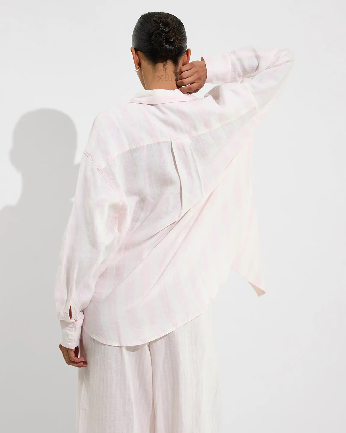 Getaway Button Down - Poolside Stripe: Delight / Coconut sold by Left on Friday product image thumbnail 2