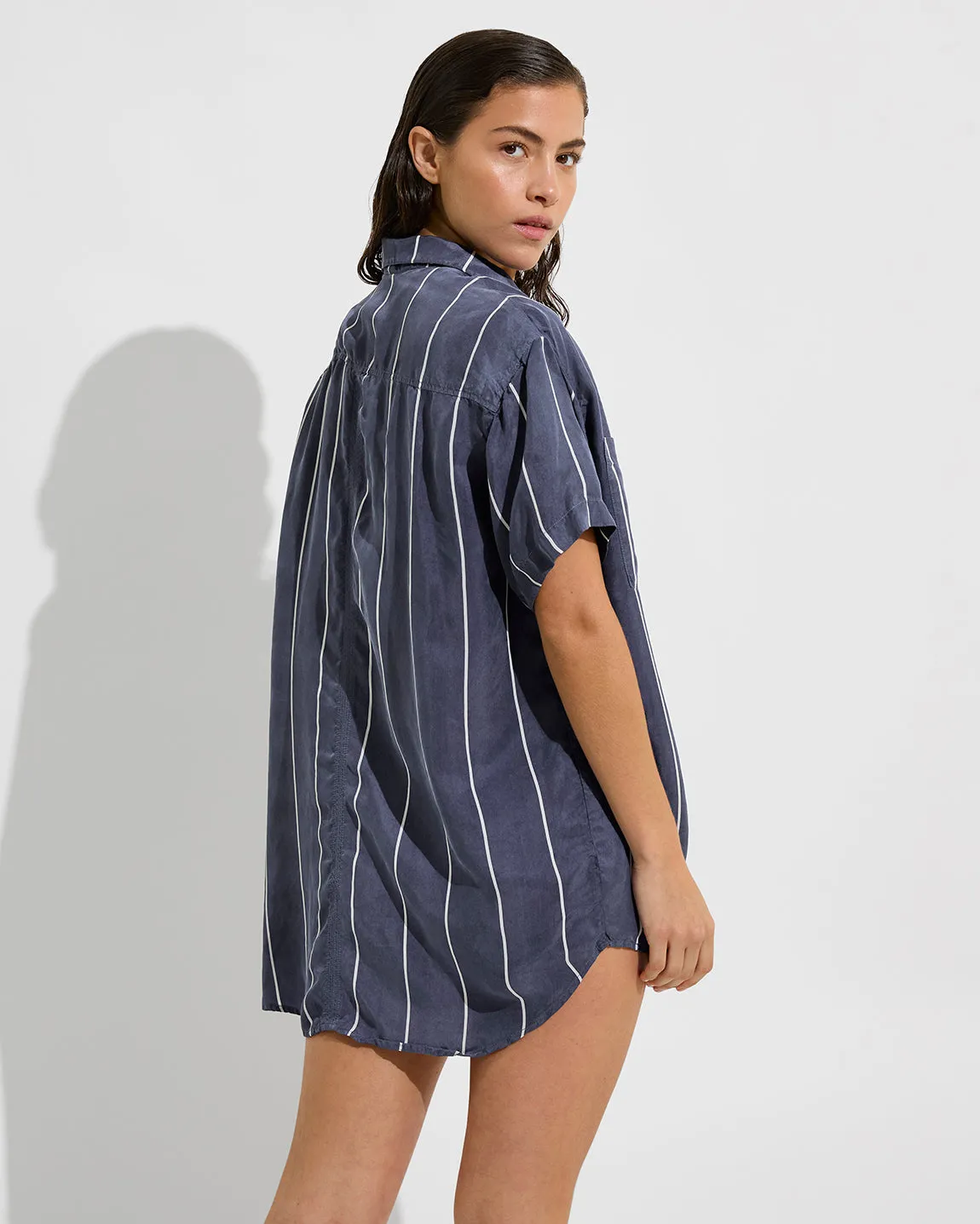 Day Trip Button Down - Holiday Stripe: Varsity / Coconut sold by Left on Friday product image thumbnail 2