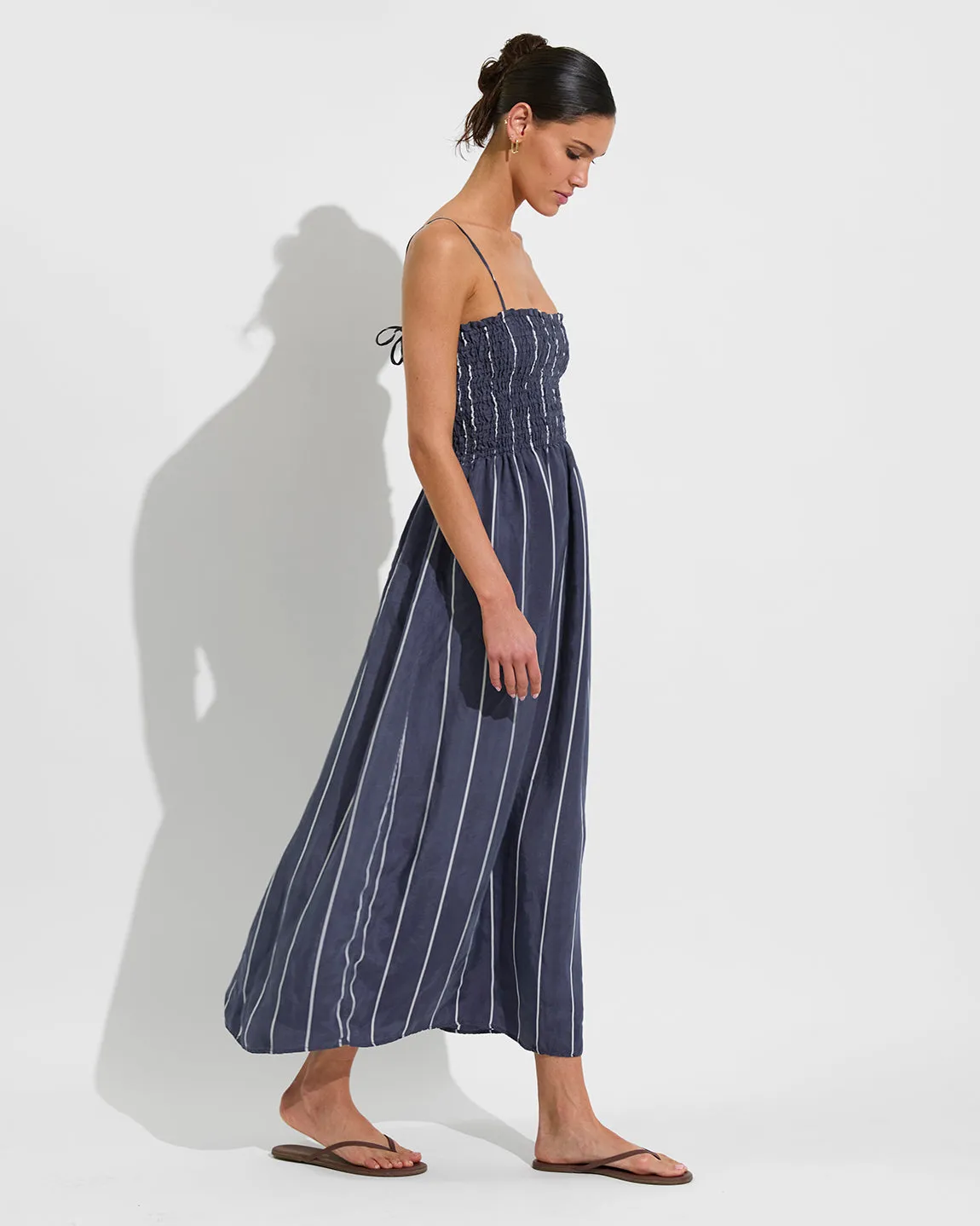 Cabana Maxi Dress - Holiday Stripe: Varsity / Coconut sold by Left on Friday product image thumbnail 3