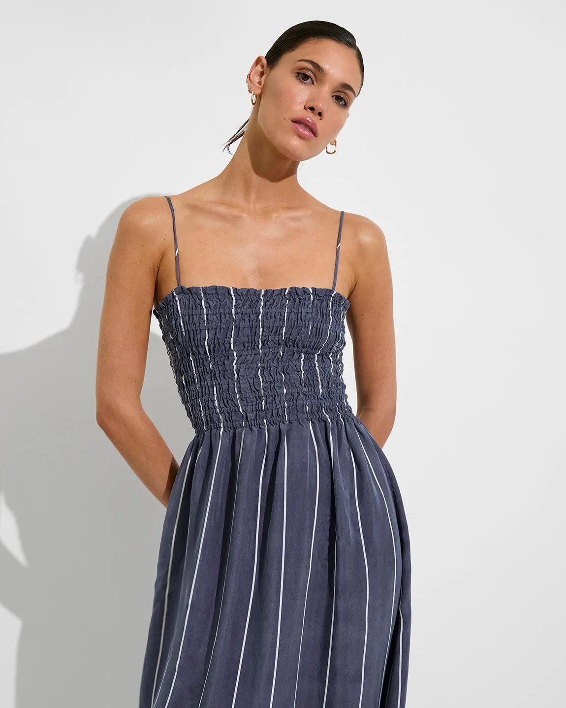 Cabana Maxi Dress - Holiday Stripe: Varsity / Coconut sold by Left on Friday product image thumbnail 4