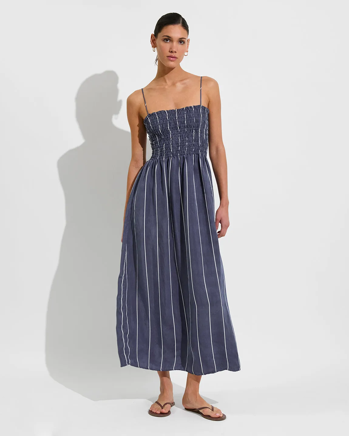Cabana Maxi Dress - Holiday Stripe: Varsity / Coconut sold by Left on Friday