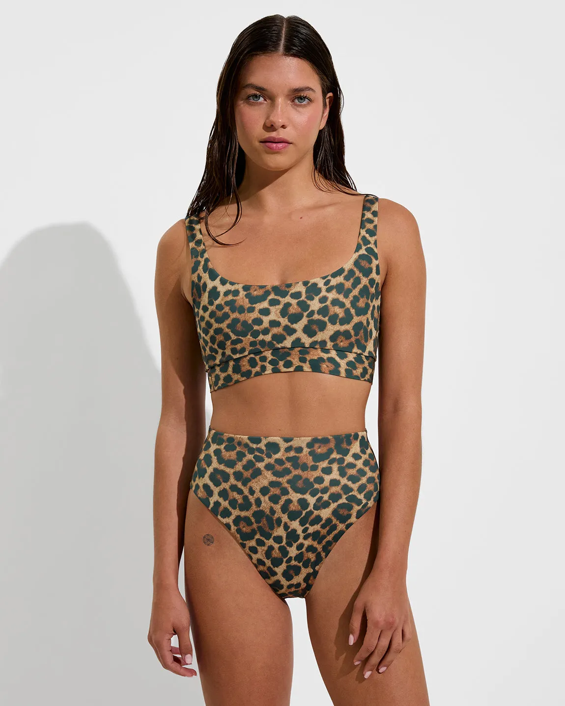 Double Scoop Top *Left On Friday X Loeffler Randall - Brushed Leopard sold by Left on Friday