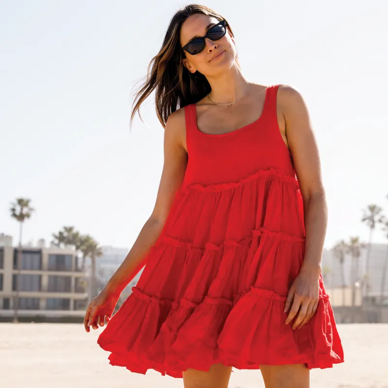 Half Day Dress - Flame sold by Left on Friday