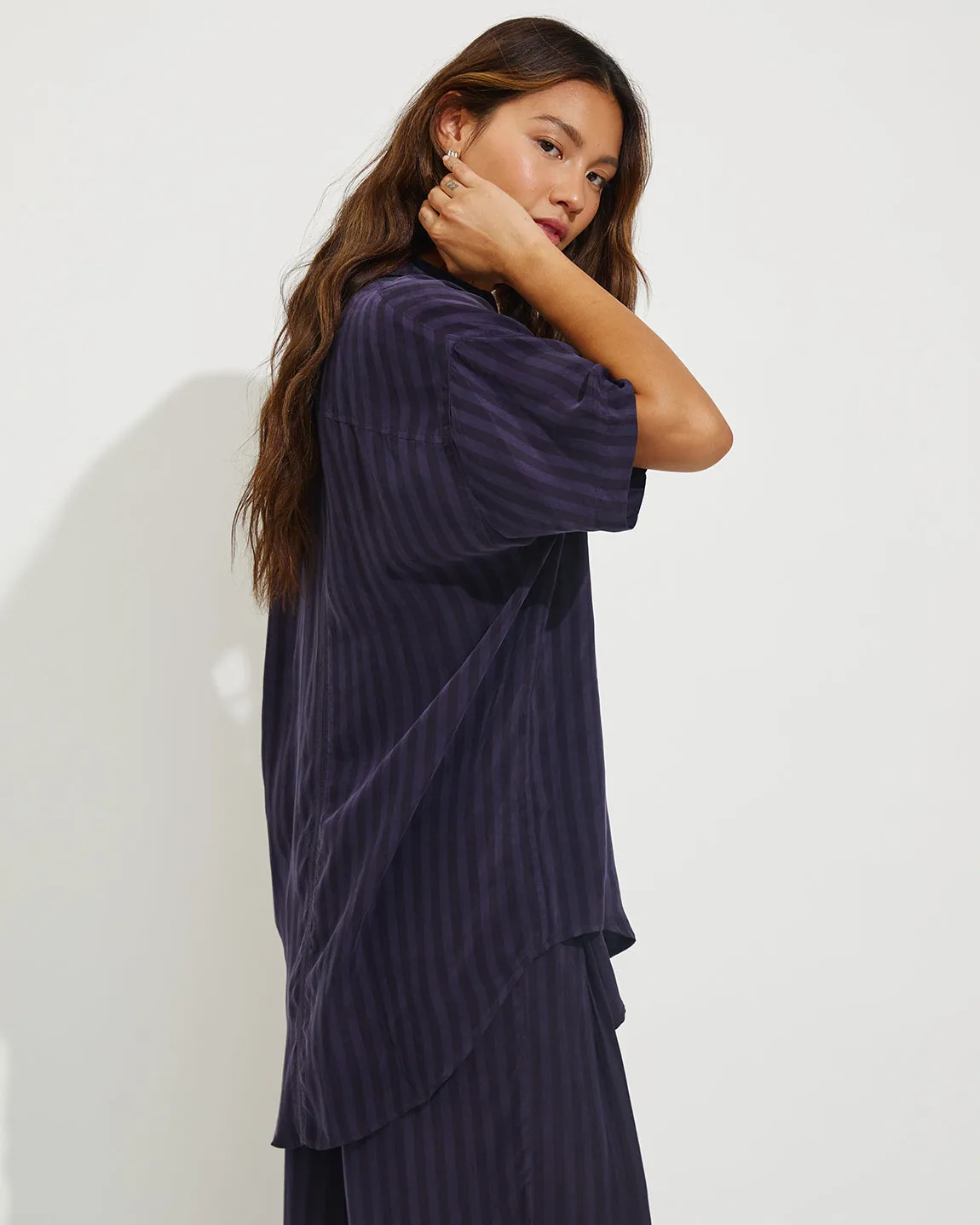 Day Trip Button Down - Sprint Stripe: Dark Sprint / Sprint sold by Left on Friday product image thumbnail 3