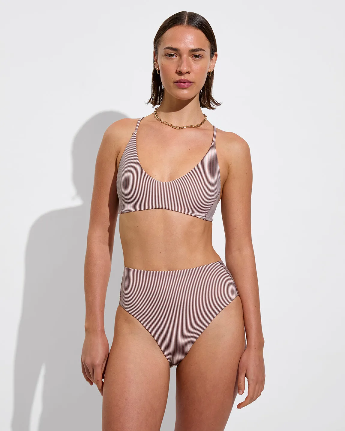 Sunday Top - Mini Splash Stripe Vertical: Tiki / Holiday sold by Left on Friday